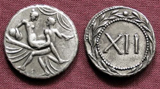 Roman Erotic Spintriae XII, Tin Replica